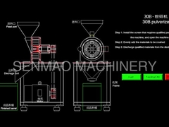 spezielle Maschine der Zerkleinerungsmaschinen-30B für Pulver-reibende Nahrungsmittelganze Körner