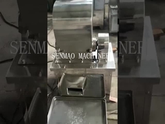 Zerquetschen Sie Felsenzucker mit einem groben Schleifer